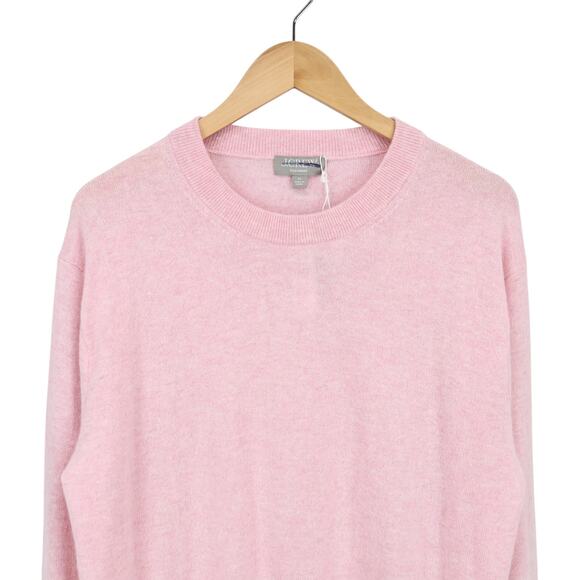 NWT J.Crew Cashmere Oversized Relaxed Fit Crewneck Sweater Pink Size XS - Picture 4 of 8